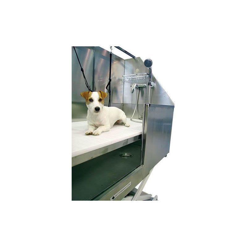 Bañera para perros apta para peluquerías caninas Ibáñez Eléctrica  Basculante Acero Inox Niágara con Puerta