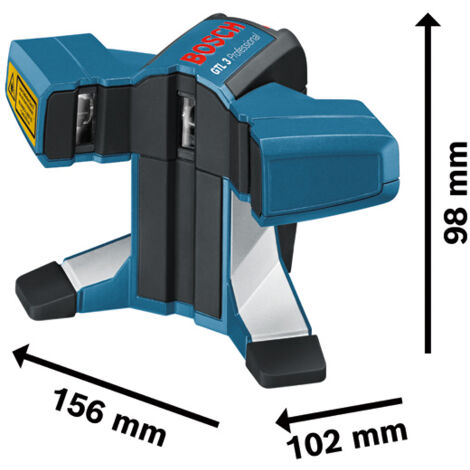 Bosch Professional GTL 3 - Nivel láser para alicatar (alcance 20 m, 3 líneas, con funda)