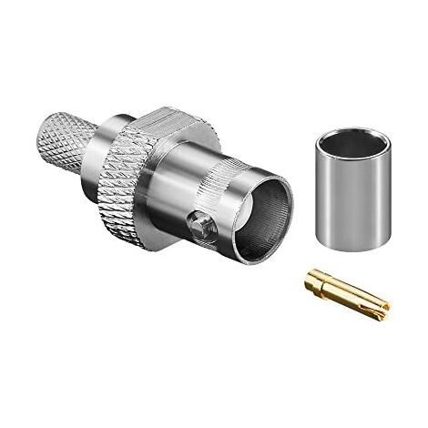 MicroConnect IC-11358 - Conector Especialmente diseñado para instalaciones de Video con Cable coaxial, Color Plata