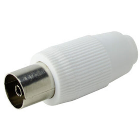 Conector de antena coaxial Hembra Blanco Electro DH. Con blister  10.534/BL/BT 8430552090907 (1/2)