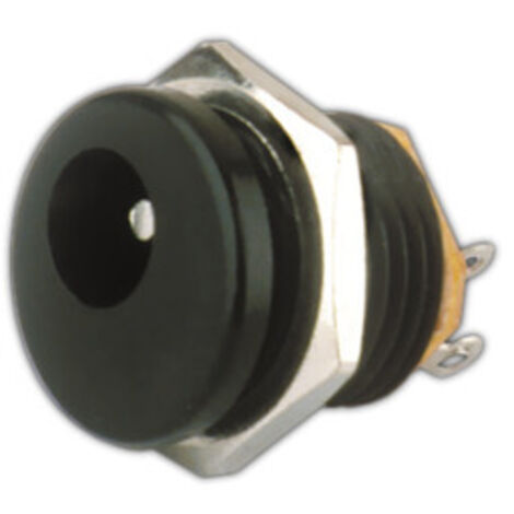 Base Alimentacion DC Chasis Pin Central 2,4mm  6,3x2,4mm