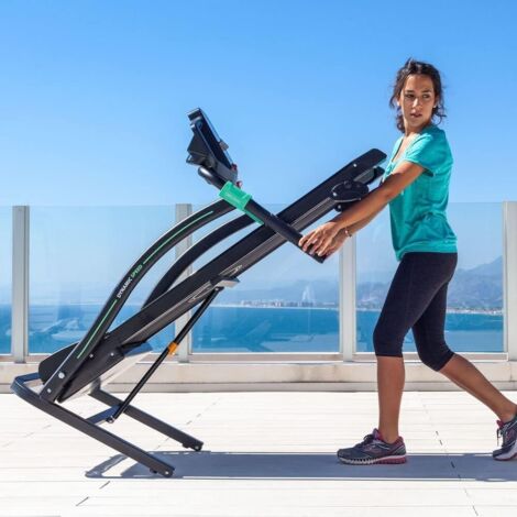 Cecotec Cinta de Correr Eléctrica Plegable RunnerFit Sprint. Pulsómetro, Portabotellas, Brazos de Agarre de Espuma, Pantalla LED, 12 Programas, hasta 14 km/h, Peso Máximo 120 Kg (1/5)