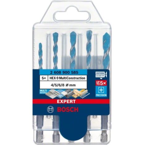 Brocas multifuncionales BOSCH 2608900585 HEX-9 Multi Construcción, set de 5 piezas (1/10)
