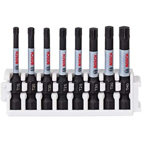 Bosch Profesional Set de 8 Puntas de atornillar Control Pick and Click, Accesorio para Taladro de Impacto, 50 mm