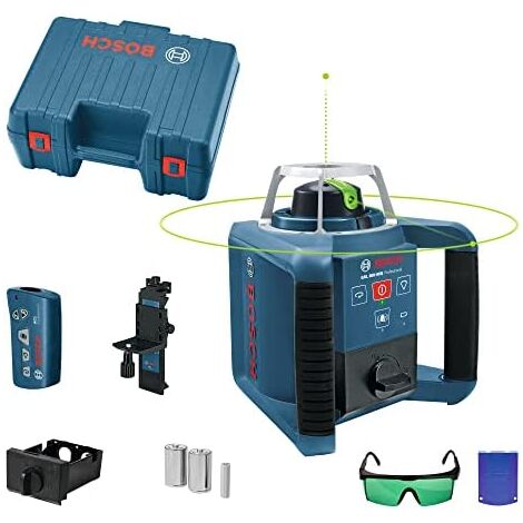 Bosch Professional Nivel láser giratorio GRL 300 HVG (haz de luz verde, alcance: hasta 300 m de diámetro, en maletín)