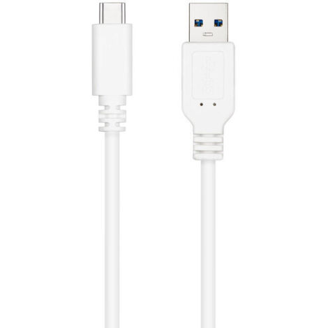 NANOCABLE Cavo USB-C A USB-C 1,5m Bianco - Carica 3A, Dati 480Mbps, USB 2.0, Per Telefono, Tablet, Laptop