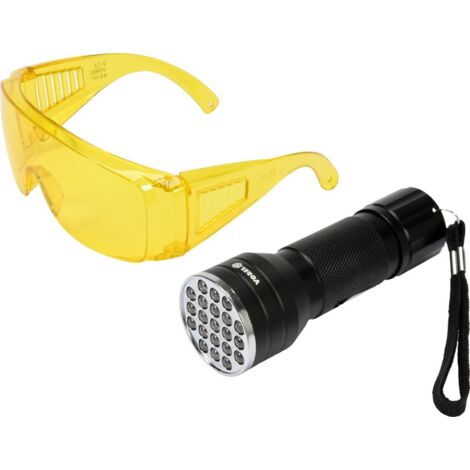 SET DE LINTERNA UV 21 LEDS Y GAFAS 82756 VOREL (1/5)