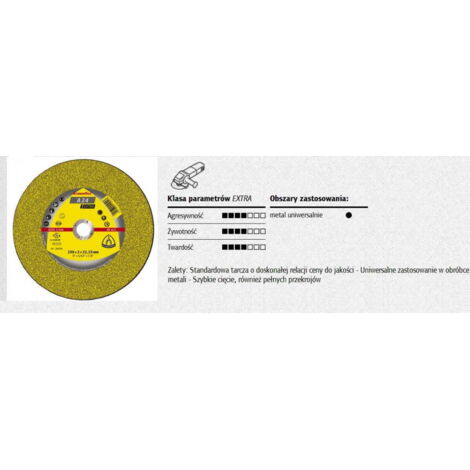 Klingspor 209016 Kronenflex Discos de Corte, A 24, GEK, 125 mm x 3.2 mm x 22.23 mm, 12200 RPM (1/2)