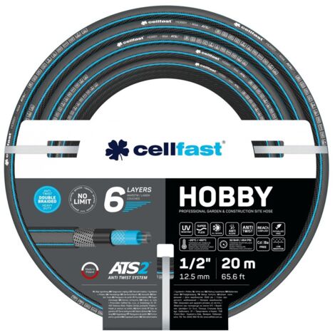 Cellfast HOBBY Tubo da giardino, durevole, flessibile, a 6 strati a