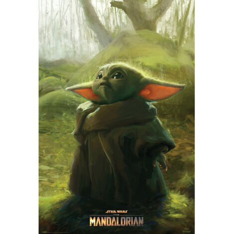 Grupo Erik, Póster Star Wars The Mandalorian Baby Yoda Art, grogu, 61x91,5 cm