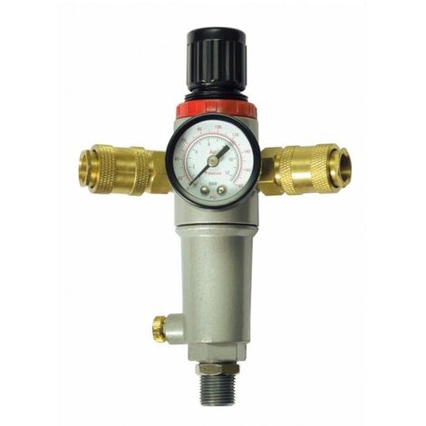 Riduttore Di Pressione Stanley Con Manometro - Filtro Aria Compressa - 10 Bar Max - 3/4" - Foto 10