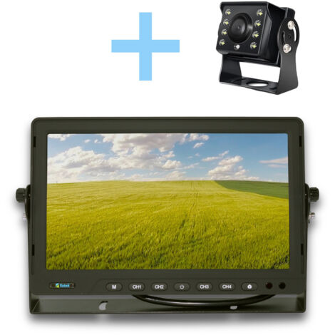 Kit de cámara de aparcamiento Yatek Pantalla AHD 10" + cámara 1080P 160 grados de visión trasera Yatek