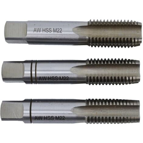 Juego De Machos De Roscar Manuales KS Tools HSS M14x2 - 3 Piezas (inicial, Central Y Final)