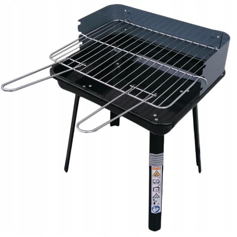Parrilla Rectangular Plegable Master Grill MG936: Diseño compacto, montaje sin herramientas y materiales de alta calidad para asados eficientes en exteriores