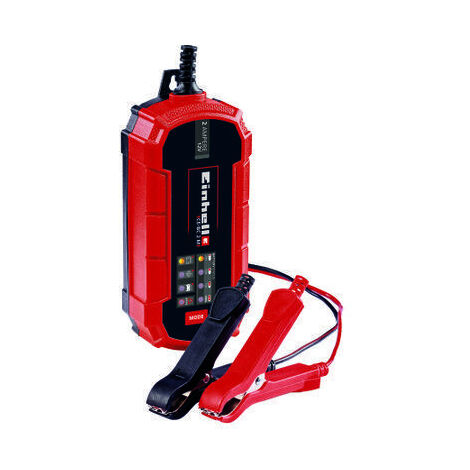 Einhell Un cargador de baterías CE-BC 2 M (cargador de baterías inteligente con control por microprocesador para los más distintos tipos de baterías, corriente de carga máx. 2 amperio)