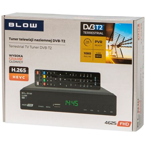 BLOW DECODADOR DVB-T2 HEVC Tuner DE TELEVISIÓN Tuner HD USB HDMI