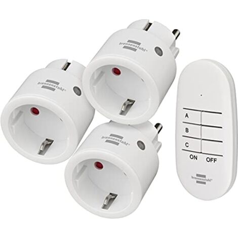 Brennenstuhl Comfort-Line Mini Enchufes Inalámbricos blancos 3 tomas (1/5)
