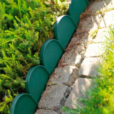 Bordure De Jardin Prosperplast 'Garder Line' - Lot De 20 Pièces En Plastique Marron, 10 Mètres Total, Facile à Poser
