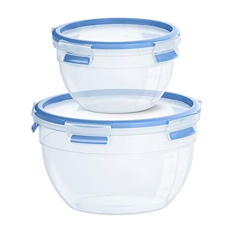 Emsa Clip & Close Contenitore Per Affettati, Rettangolare, Set 2 Pezzi Plastica Trasparente 26 5x19 5x8 1 Cm 86265134