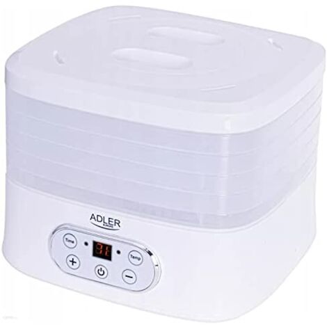 ADLER AD 6658 - Deshidratador de alimentos, 550 W, deshidratador, color blanco (1/5)