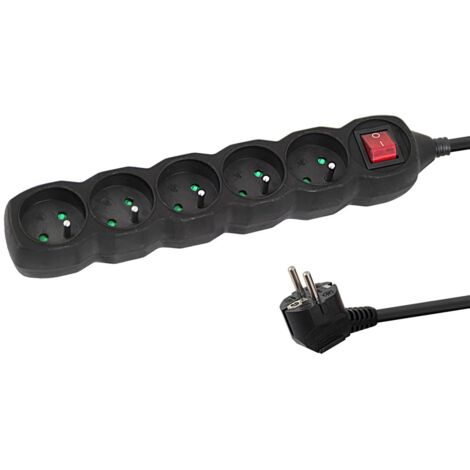 Esperanza elk214k regleta 5gn/1,5m negro (1/4)