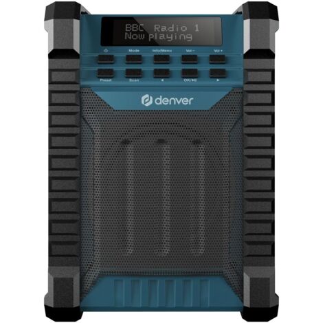 Denver DAB+/FM Baustellen-Radio/BT/Recargable battery WRD-60