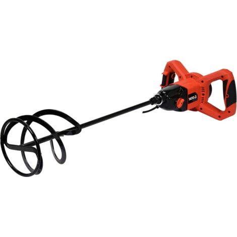 YATO, modelo YT-82607, Hormigonera 1600W, ideal para mezclar cemento y otros materiales de construcción, herramienta potente y duradera para proyectos industriales y de obra. (1/4)