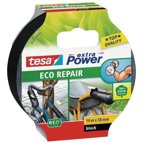 Cinta reparadora de tela Tesa Eco negra para ropa, 10 m, 38 mm (1/5)