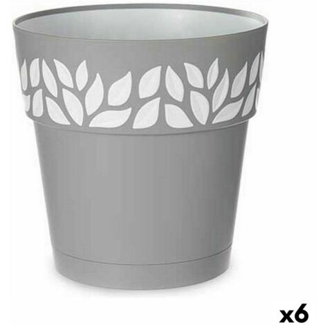 STEFANPLAST Vaso Cloe Garden In Polipropilene Grigio Cm 20