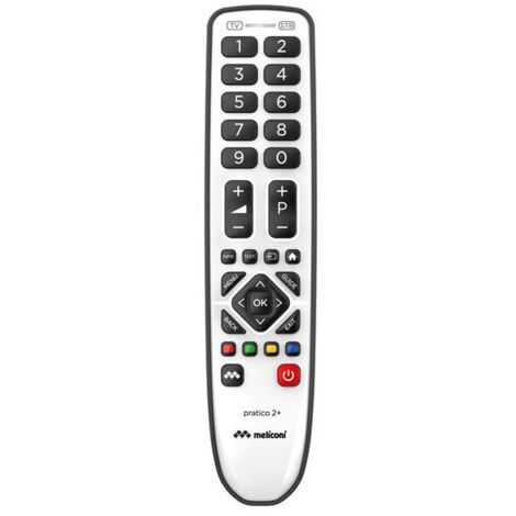 Meliconi Gumbody Pratico 2+ mando a distancia IR inalámbrico TV, Receptor de televisión Botones (1/3)
