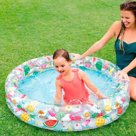 Piscina Inflable De 145x25 Cm Para Niños - Almohadilla De Agua Gruesa Para Jugar En Interior O Exterior, Parque, Playa O Patio (Colores Azul, Amarillo, Rosa)