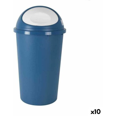 Tontarelli Patty3 Cubo De Reciclaje Azul Con 3 Compartimentos Y Pedal - 34L Total
