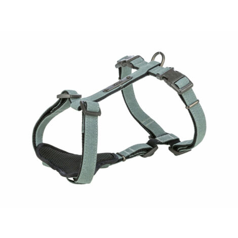 TRIXIE Classic H-harnas maat XS - S: borstomvang 30-40 cm/10 mm in zwart - verstelbaar geleideharnas met borstbrug, nek- en buikriem voor kleine honden, 14301