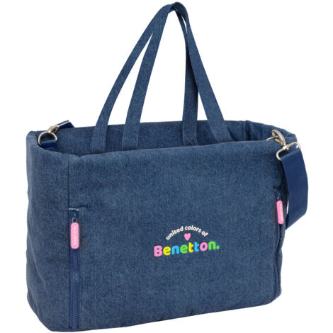 Portamonete Benetton Denim - 19x10 Cm, Per Cellulare, Monete E Carte, Colore Jeans - Foto 3