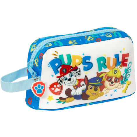 Trousse Double Paw Patrol Cool Safta - Rouge Bleu - Idéale École Enfants, 21x6x8 Cm