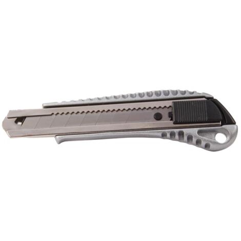 Toolland Cuchillo de utilidad retráctil, metal, 18 mm (1/2)