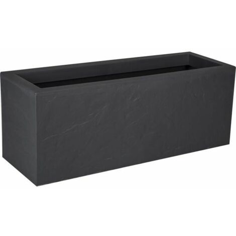 Maceta Volcania Up – 79,5 x 29,5 x 29,5 cm 57 L gris antracita – EDA plástico
