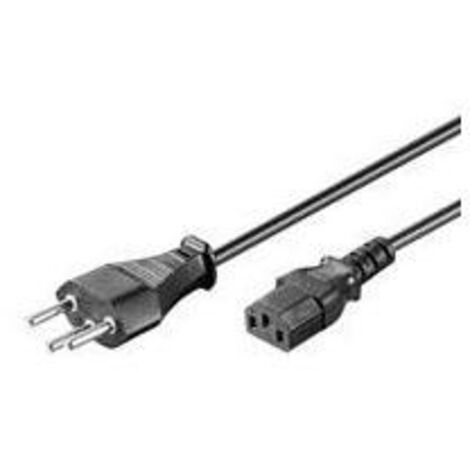 Goobay 93617 cable de transmisión Negro 2 m SEV 1011 IEC C13 (1/4)