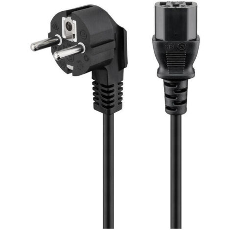 Goobay 50078 cable de transmisión Negro 2,5 m CEE7/7 IEC C13 (1/4)