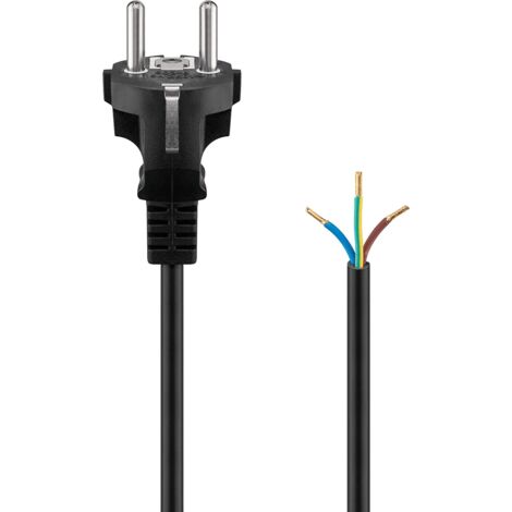 Goobay 51327 cable de transmisión Negro 1,5 m Enchufe tipo F CEE7/7 (1/4)