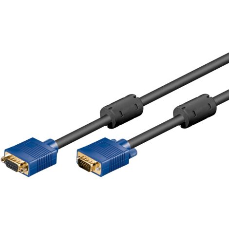 Goobay 93614 cable VGA 3 m VGA (D-Sub) Negro, Azul (1/2)