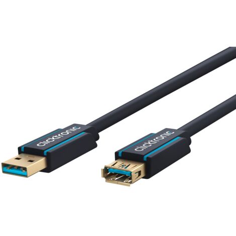 ClickTronic 3m USB 3.0 A/A m/f cable USB USB 3.2 Gen 1 (3.1 Gen 1) USB A Azul (1/5)