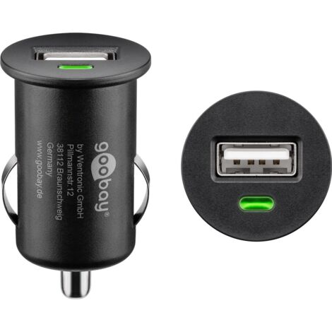 Goobay 44176 cargador de dispositivo móvil Videocámara digital, Cámara digital, Lector de libros electrónicos, GPS, MP3, Teléfono móvil, Smartphone, Tableta, Teléfono Negro Encendedor de cigarrillos A (1/5)