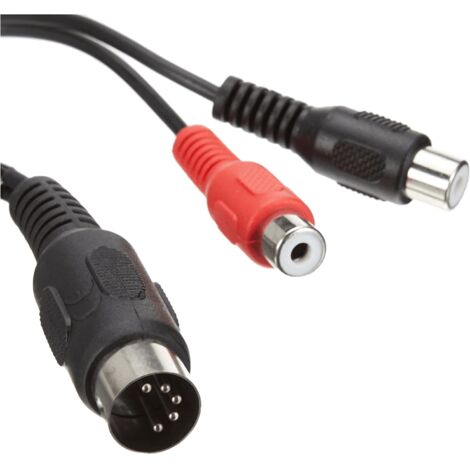 Goobay 50002 cable de audio 0,2 m DIN (5-pin) 2 x RCA Negro
