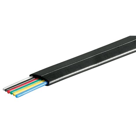 Wentronic Negro 6 núcleos Teléfono Cable Plano 100 m Bobina Negro / (1/5)