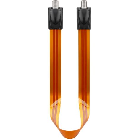 Goobay 67246 Cable plano SAT para pasar por la ventana, 2x conectores F, pasaventanas, cable delgado para antena con conector F, cable satélite plano (0,3mm) 0,5m (1/5)