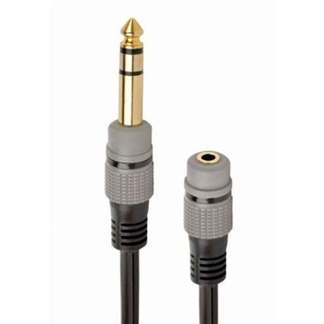 Gembird A-63M35F-0.2M cable de audio 0,2 m 6,35mm 3,5mm Negro (1/2)