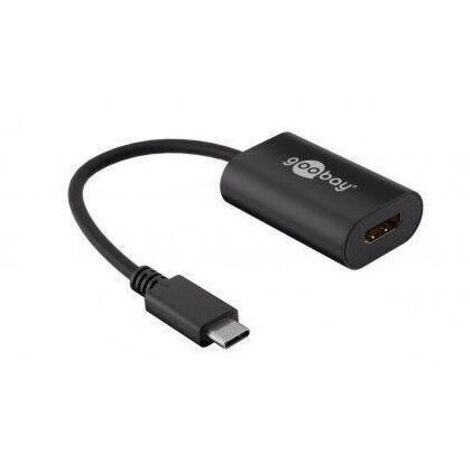Goobay 95746 Cavo USB 3.0 Dual Power SuperSpeed, Nero, 3 x Numero di Schermature, 0.30m Lunghezza del Cavo