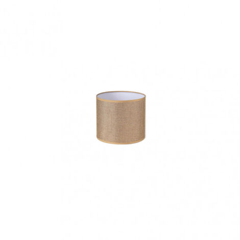 Pantalla Cilindrica Jin Pinza Marron 14Dx14dx13h Cm Tejido Saco-yute