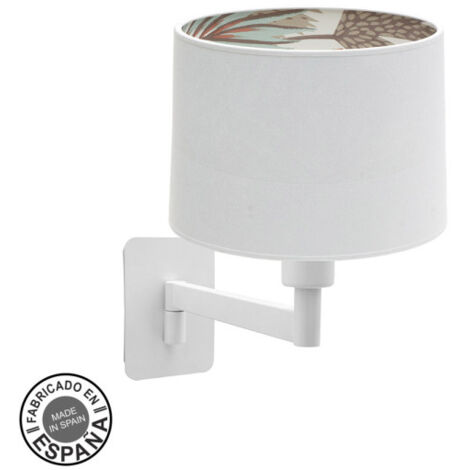 ABRILA Aplique De Pared 1 Luz Modelo Tunez Blanco Artesanal (1/2)